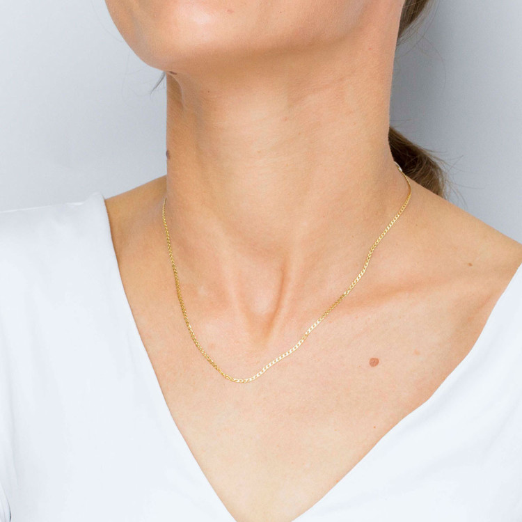 Łańcuszek ze złota pancerka pełny