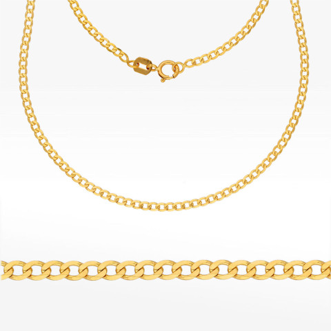 Łańcuszek ze złota pancerka pełny