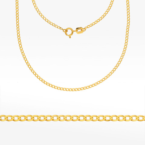 Łańcuszek ze złota pancerka pełny