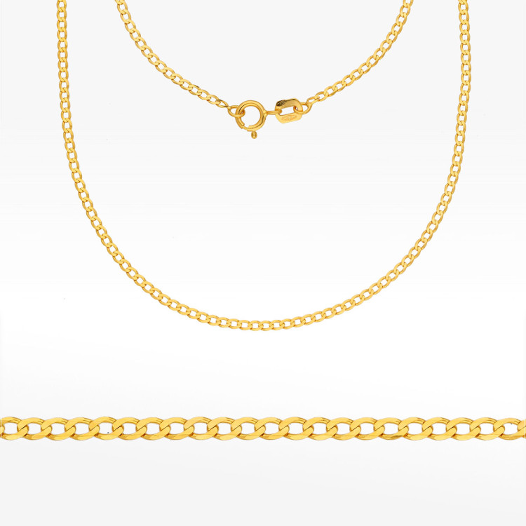 Łańcuszek ze złota pancerka pełny