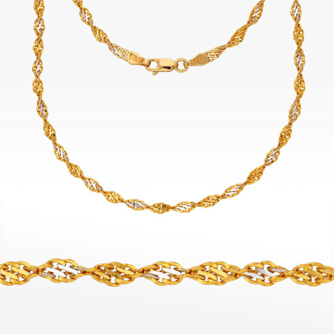 Łańcuszek ze złota singapur pełny