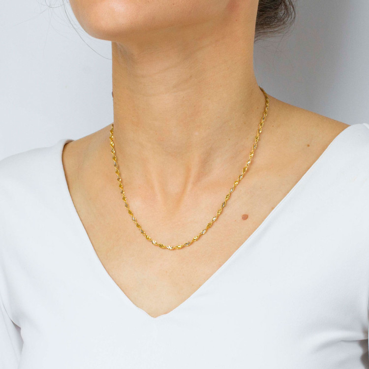 Łańcuszek ze złota singapur pełny