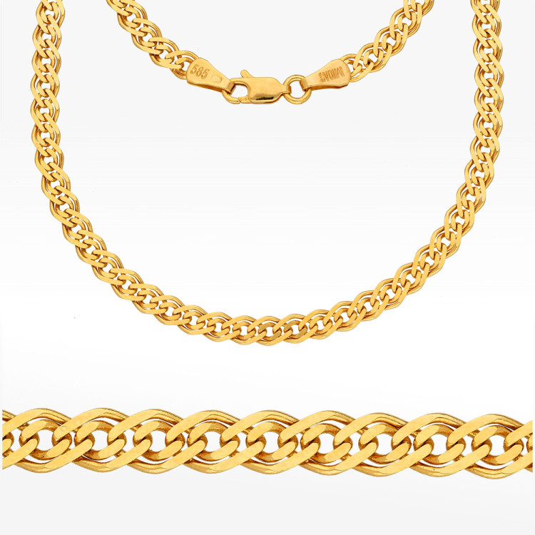 Łańcuszek ze złota mona lisa pełny