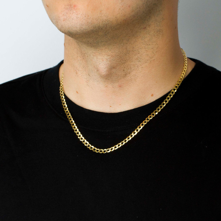 Łańcuszek ze złota pancerka pełny