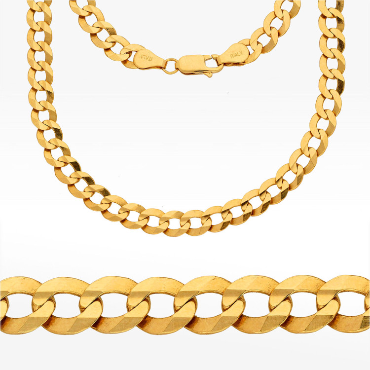 Łańcuszek ze złota pancerka pełny