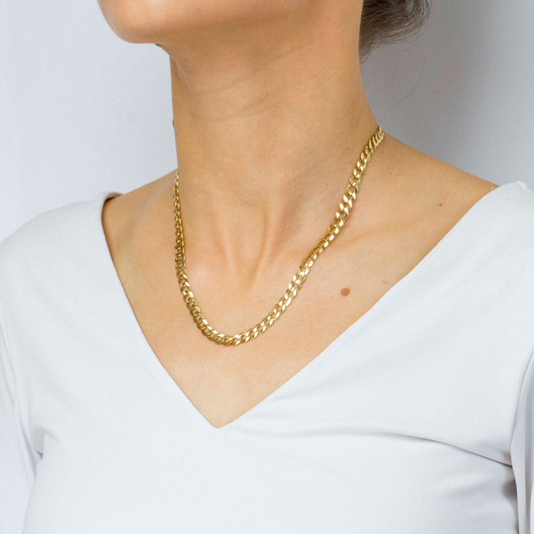 Łańcuszek ze złota pancerka pełny