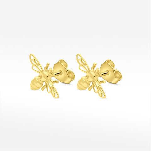 Kolczyki ze złota pszczółki