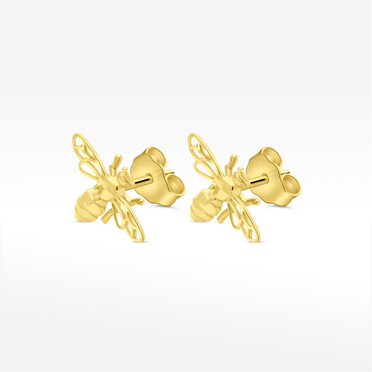 Kolczyki ze złota pszczółki