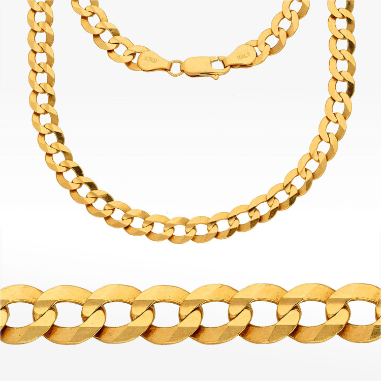 Łańcuszek ze złota pancerka pełny