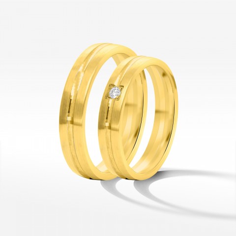 Obrączki ślubne z żółtego złota 4mm półokrągłe
