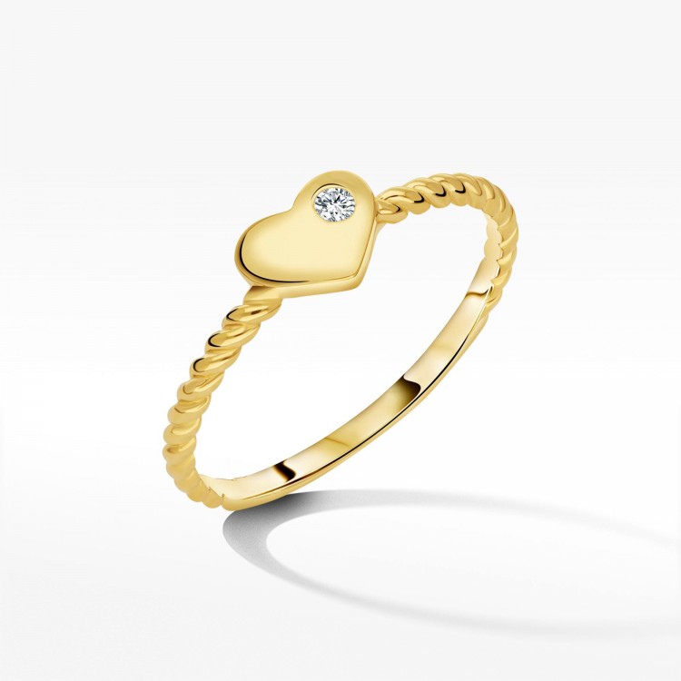 Pierścionek zaręczynowy serduszko